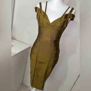 Olive green bandage dress